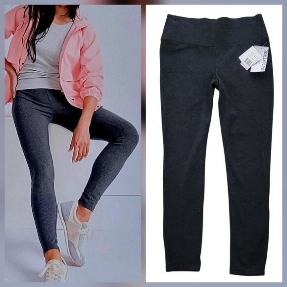 Prophecy 360 Control Smoothing and Slimming Leggings Long Tall Charcoal Gray NEW - Picture 1 of 15